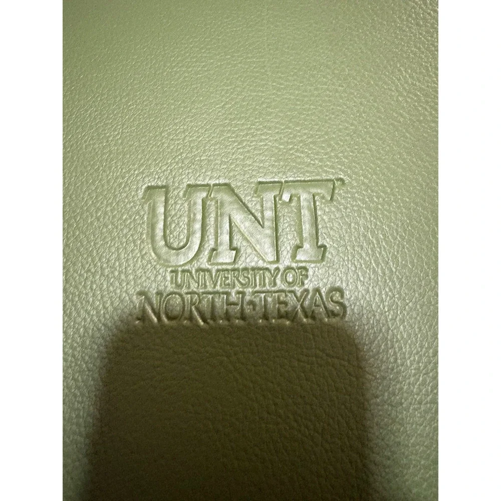 (A2) UNT University of North Texas Green Faux Leather Portfolio Organizer Pad